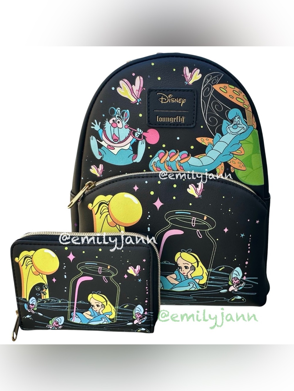 Alice♠️in Wonderland Glow in the Dark Backpack Set